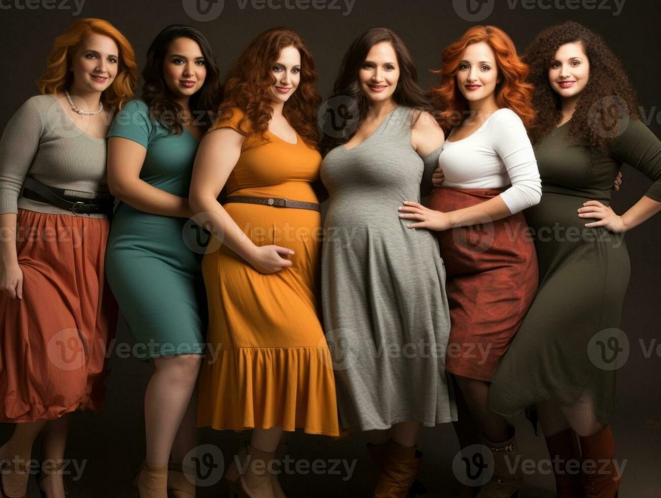 Celebrating the beauty of diverse body shapes and sizes AI Generative photo