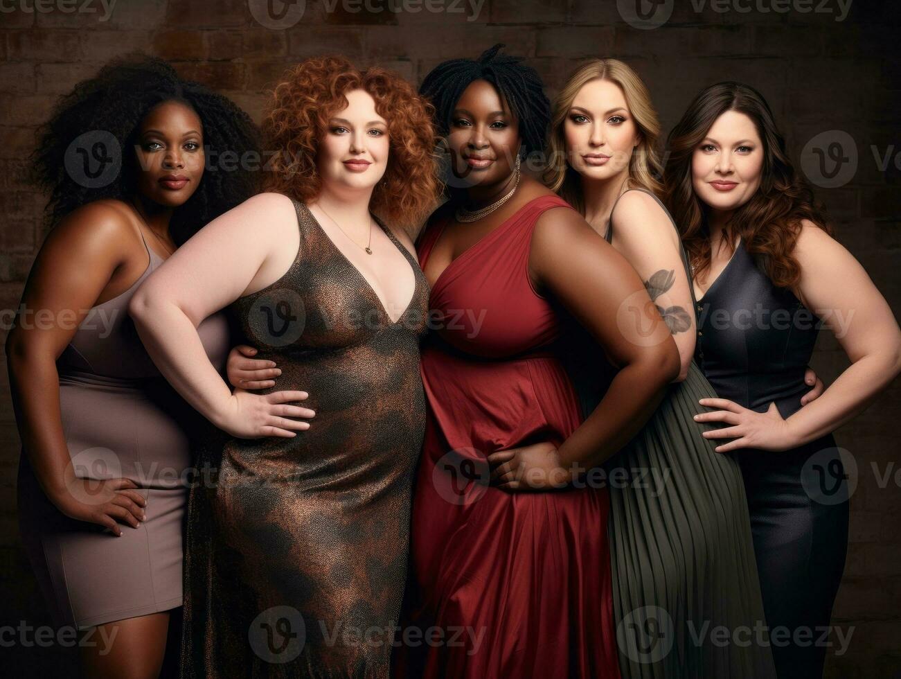 Celebrating the beauty of diverse body shapes and sizes AI Generative photo