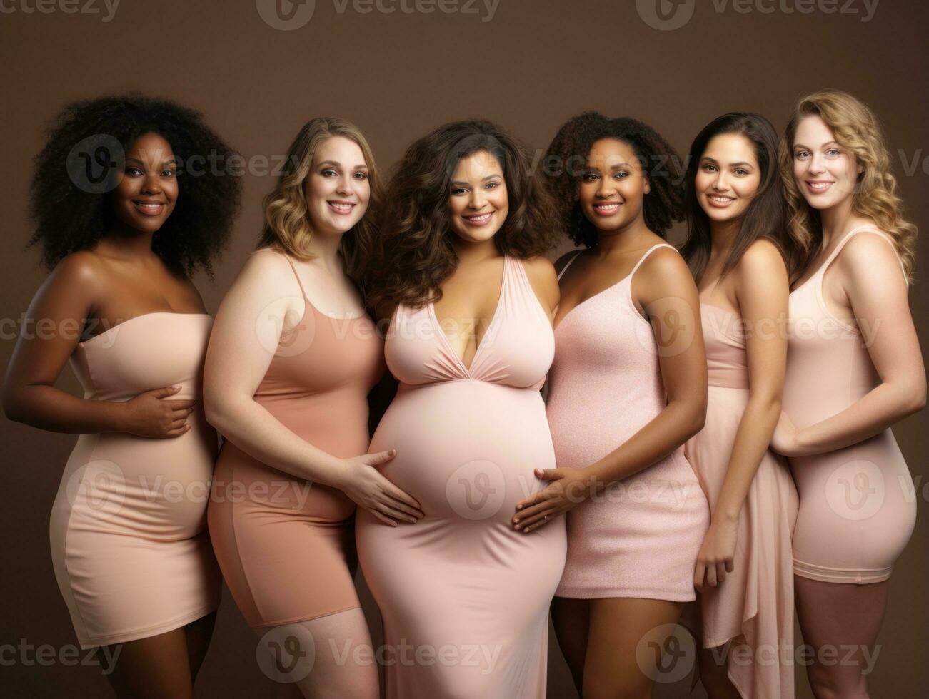 Celebrating the beauty of diverse body shapes and sizes AI Generative photo