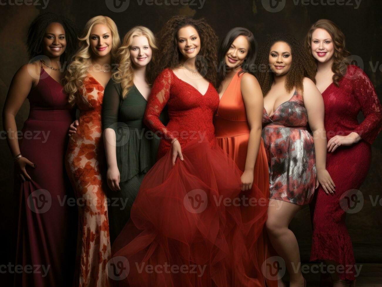 Celebrating the beauty of diverse body shapes and sizes AI Generative photo