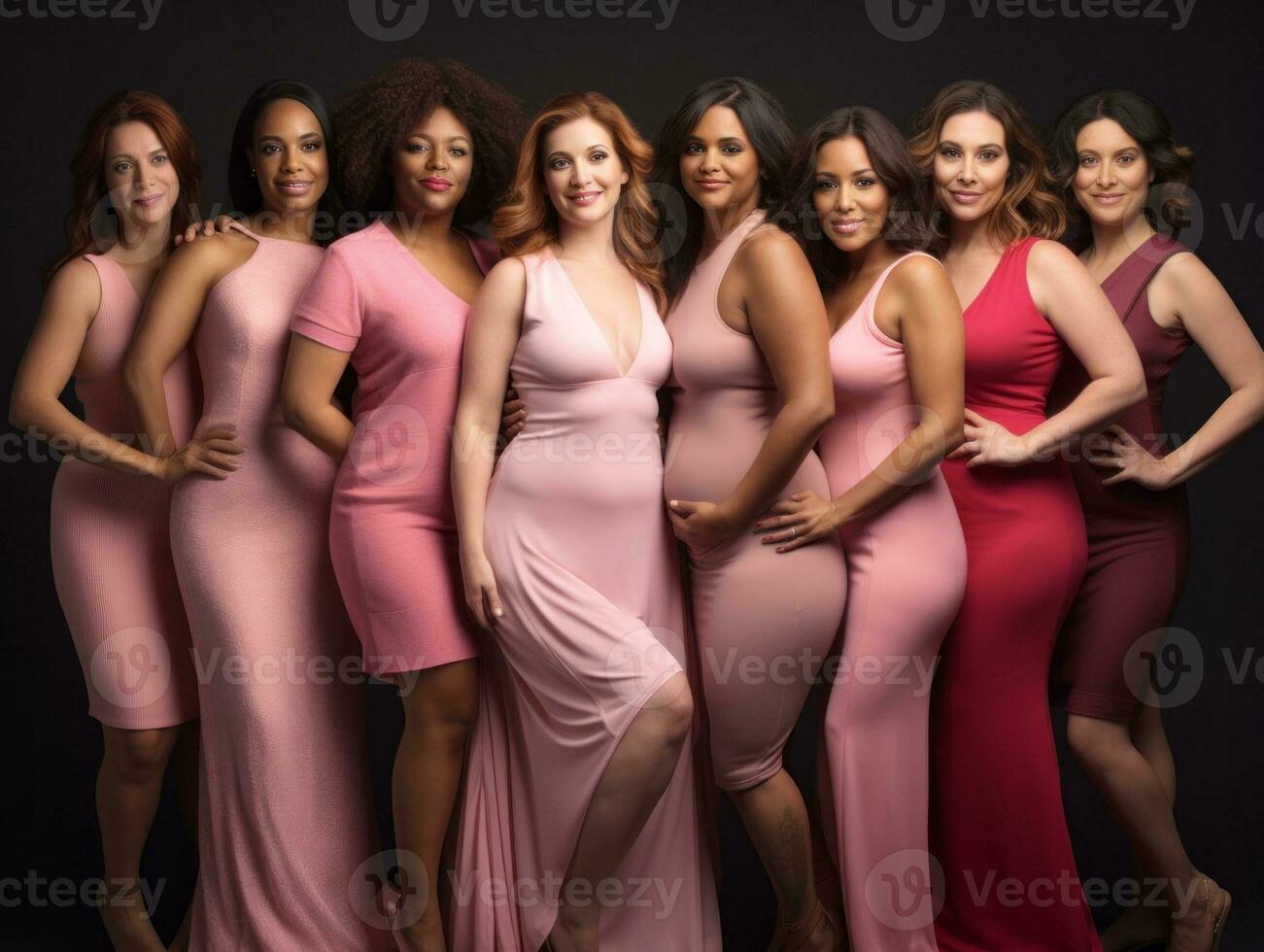 Celebrating the beauty of diverse body shapes and sizes AI Generative photo