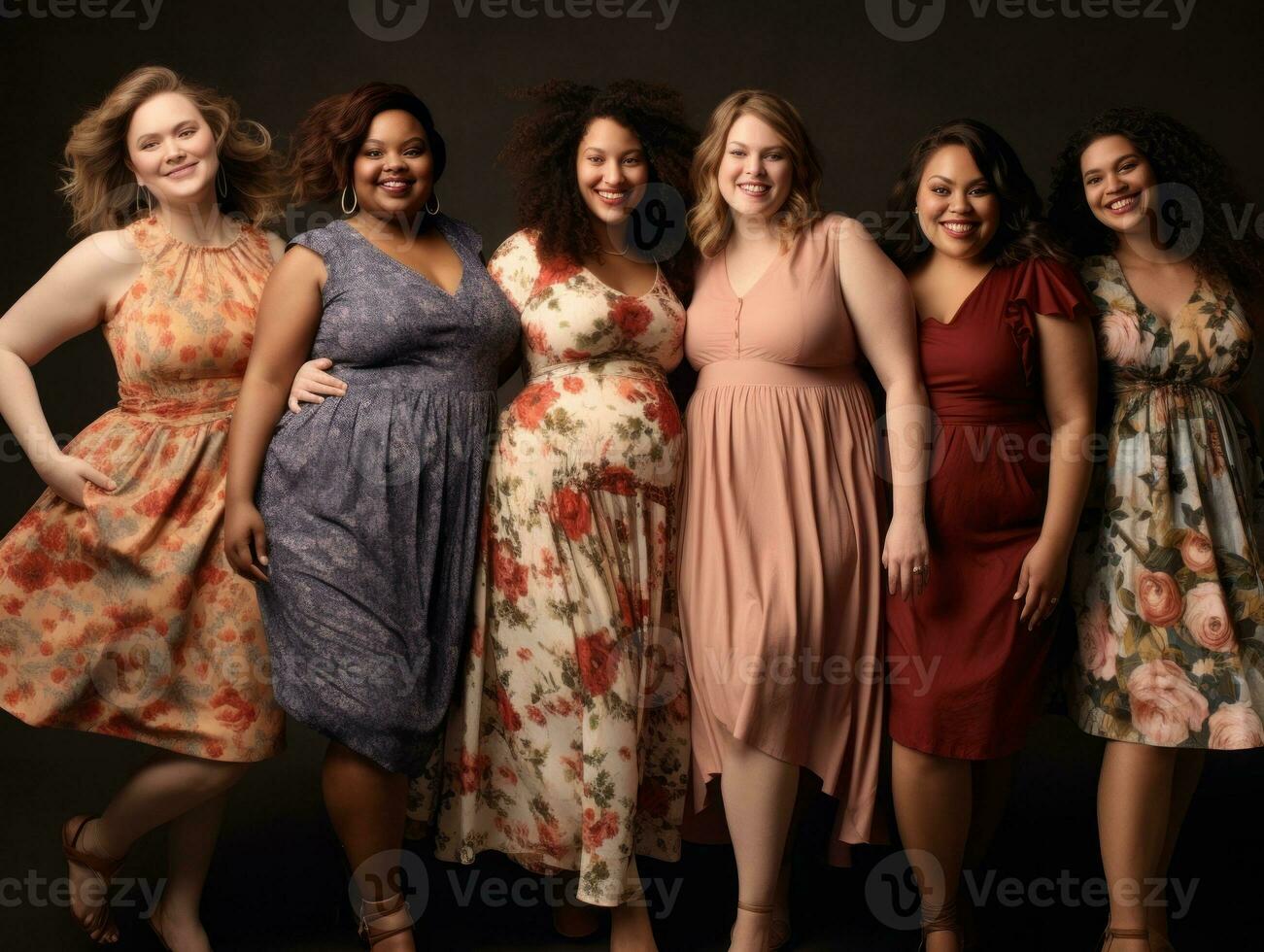 Celebrating the beauty of diverse body shapes and sizes AI Generative photo