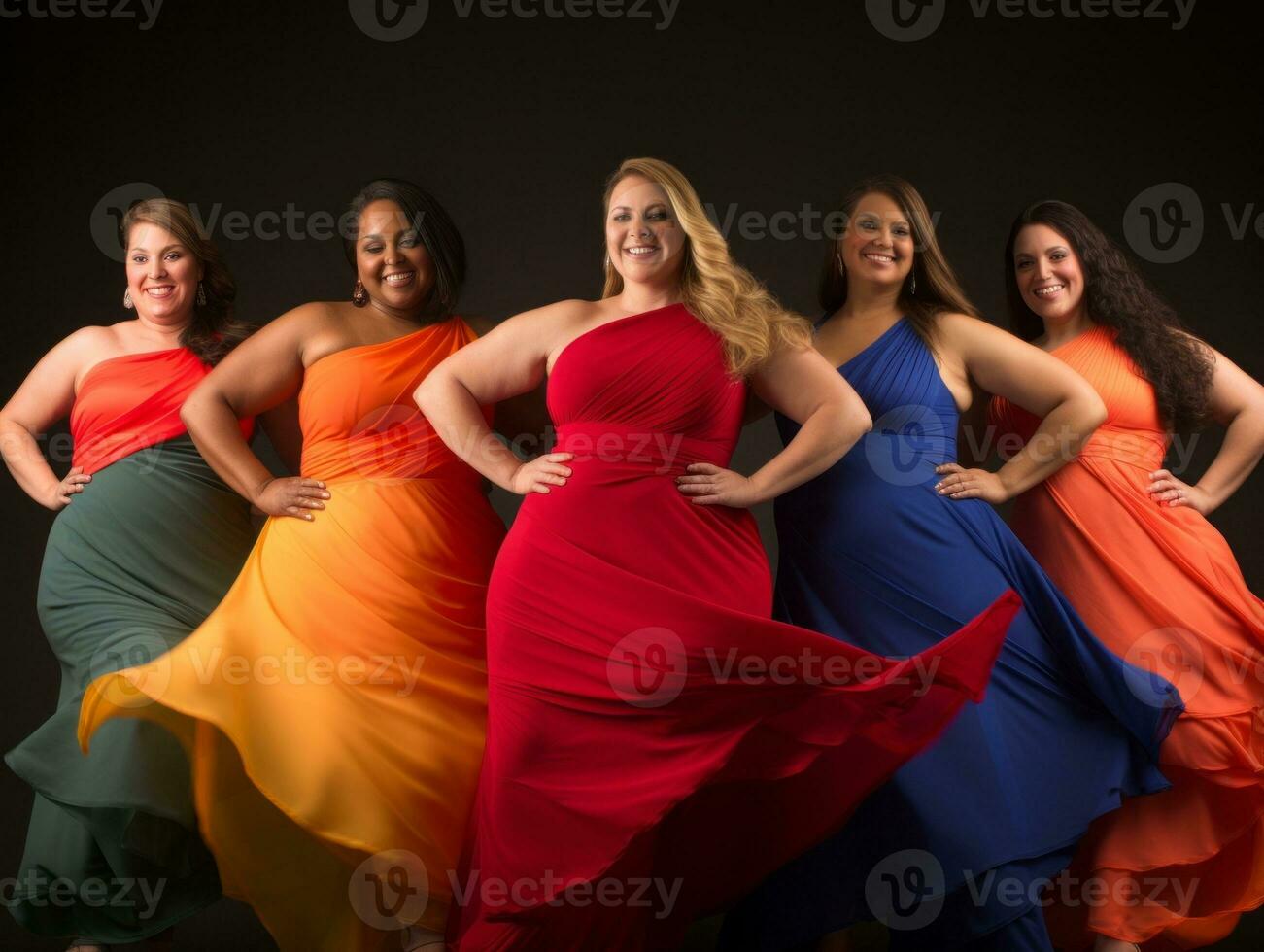 Celebrating the beauty of diverse body shapes and sizes AI Generative photo