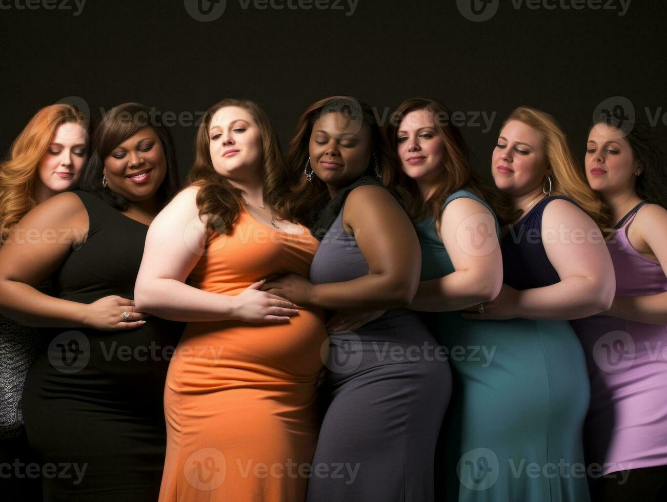 Celebrating the beauty of diverse body shapes and sizes AI Generative photo