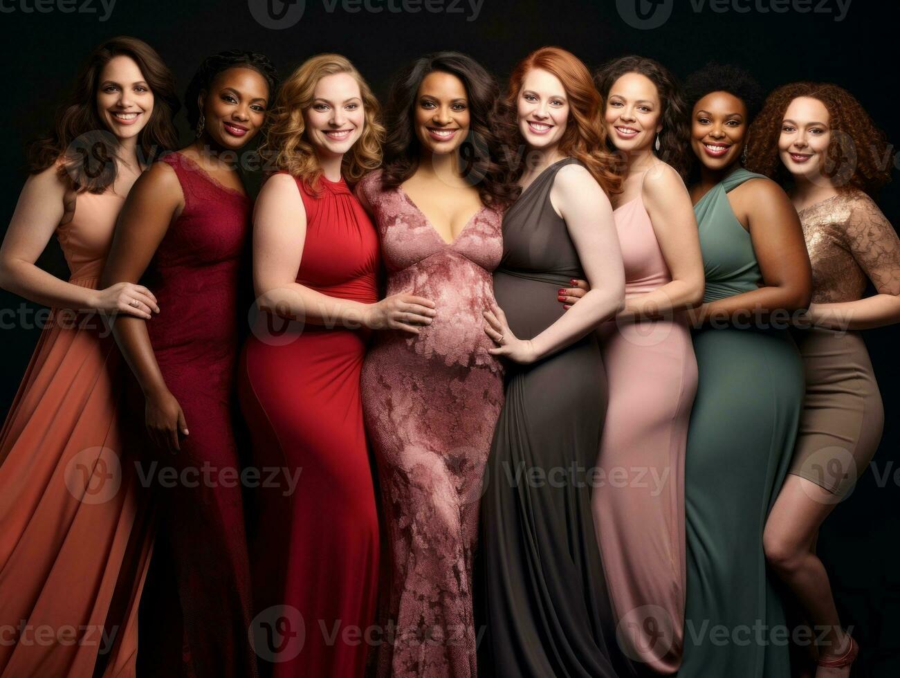 Celebrating the beauty of diverse body shapes and sizes AI Generative photo