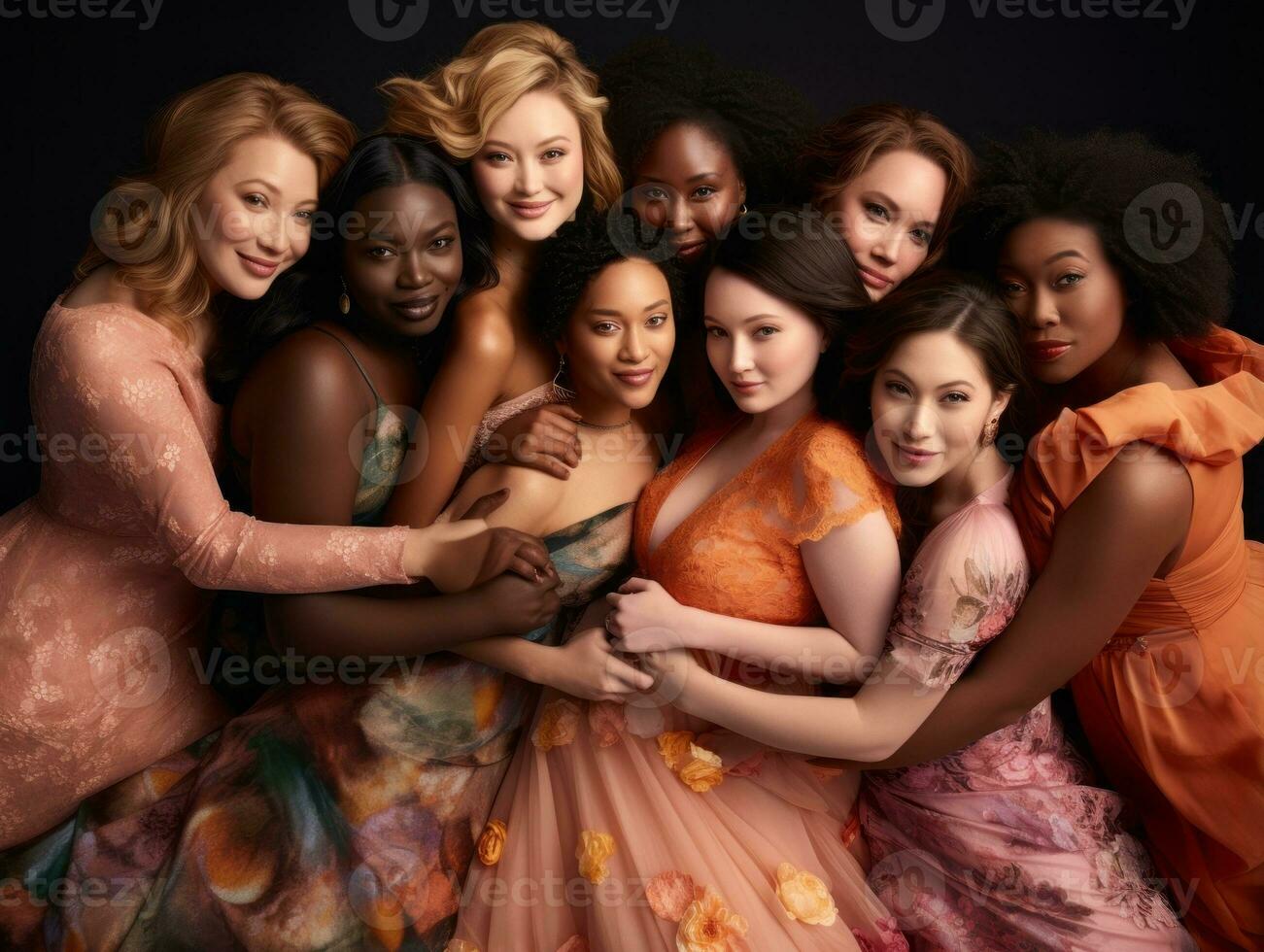 Celebrating the beauty of diverse body shapes and sizes AI Generative photo