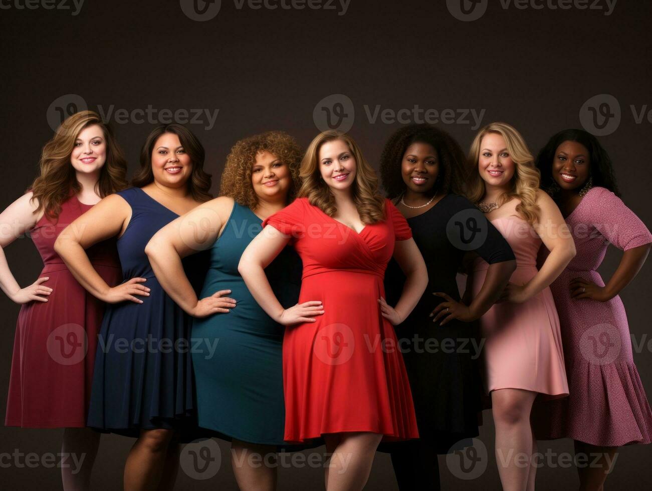 Celebrating the beauty of diverse body shapes and sizes AI Generative photo