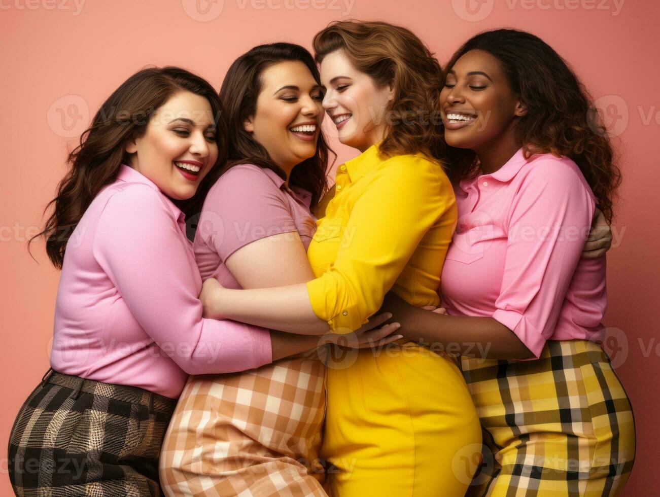 Celebrating the beauty of diverse body shapes and sizes AI Generative photo
