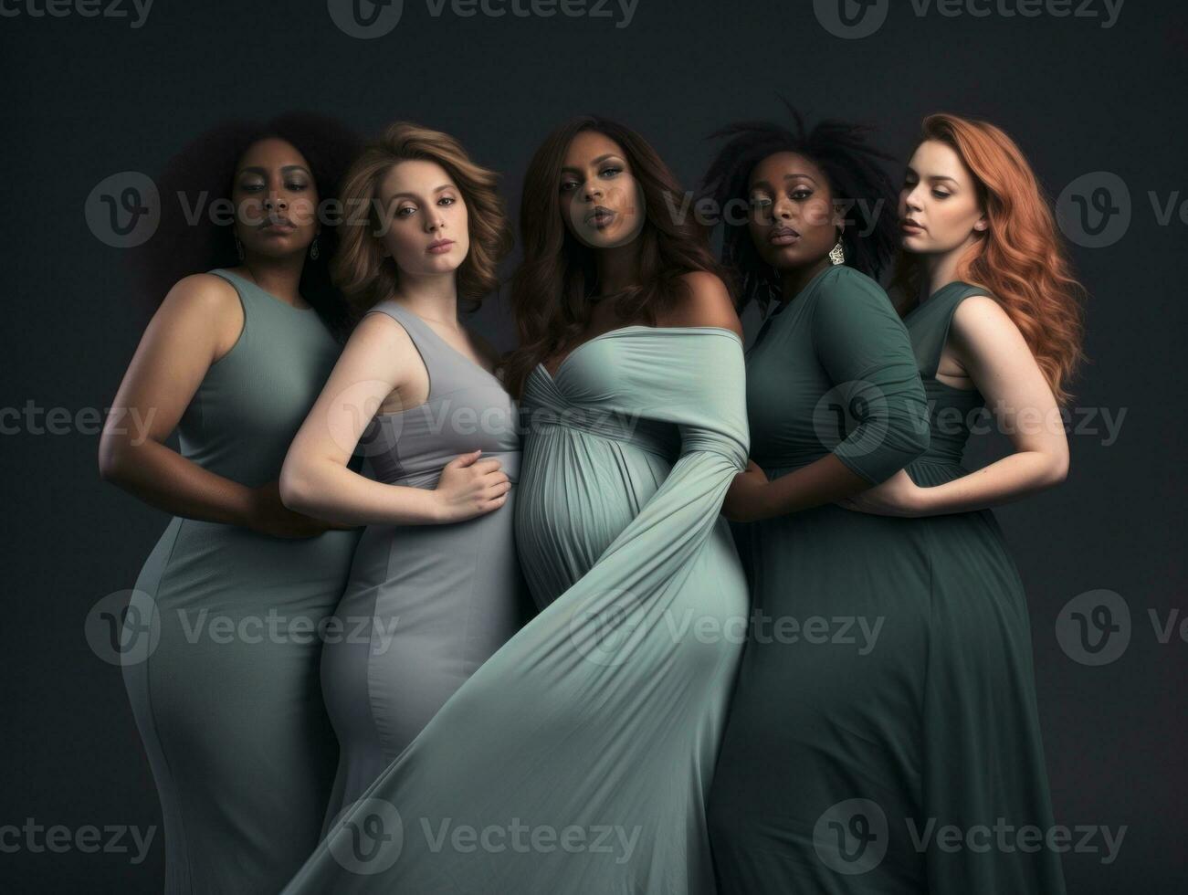 Celebrating the beauty of diverse body shapes and sizes AI Generative photo