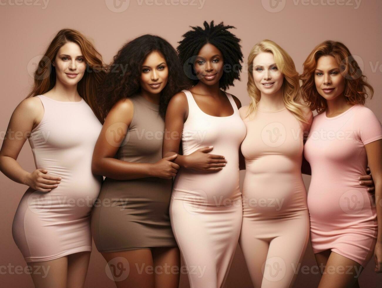 Celebrating the beauty of diverse body shapes and sizes AI Generative photo