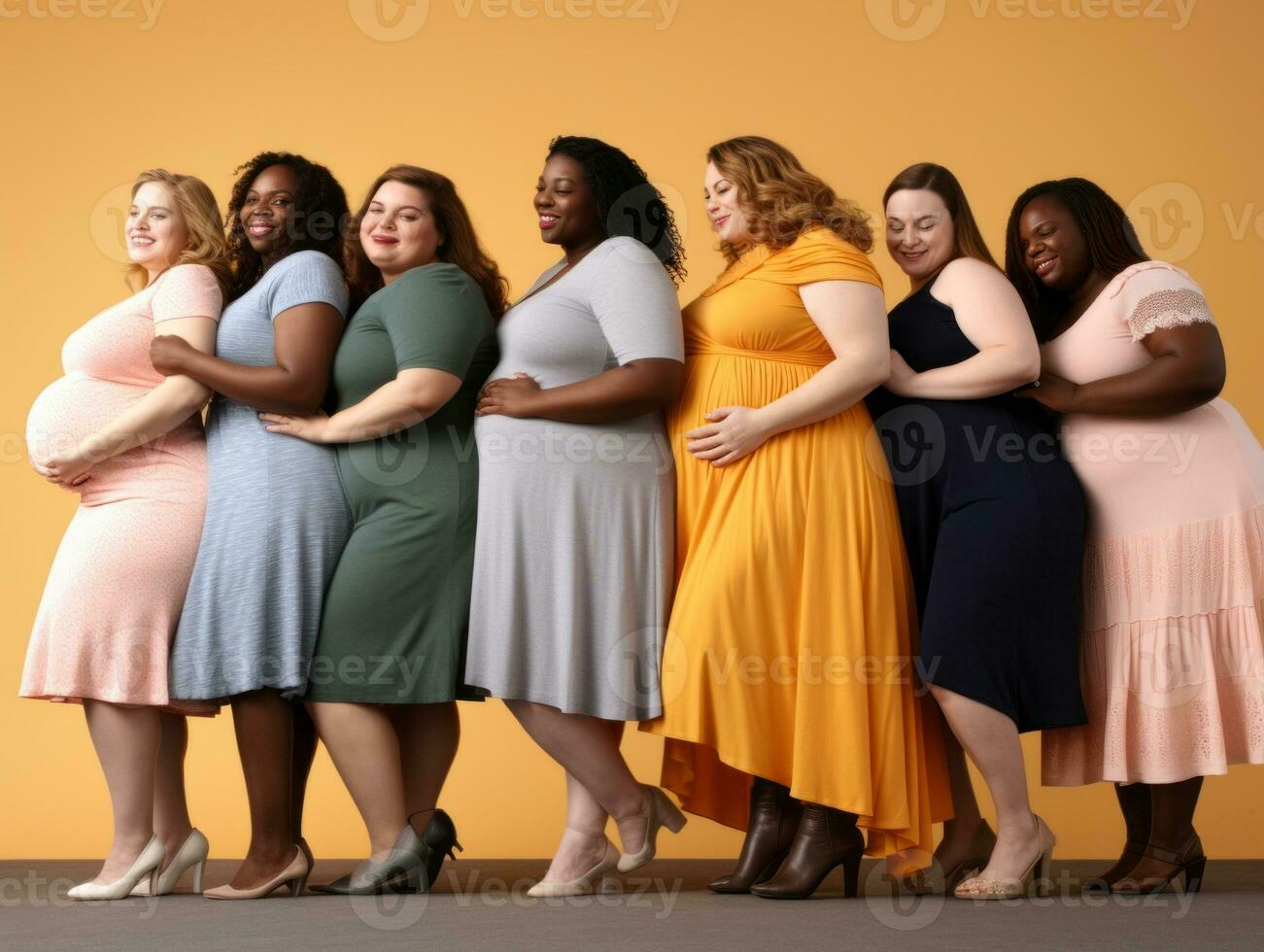 Celebrating the beauty of diverse body shapes and sizes AI Generative photo