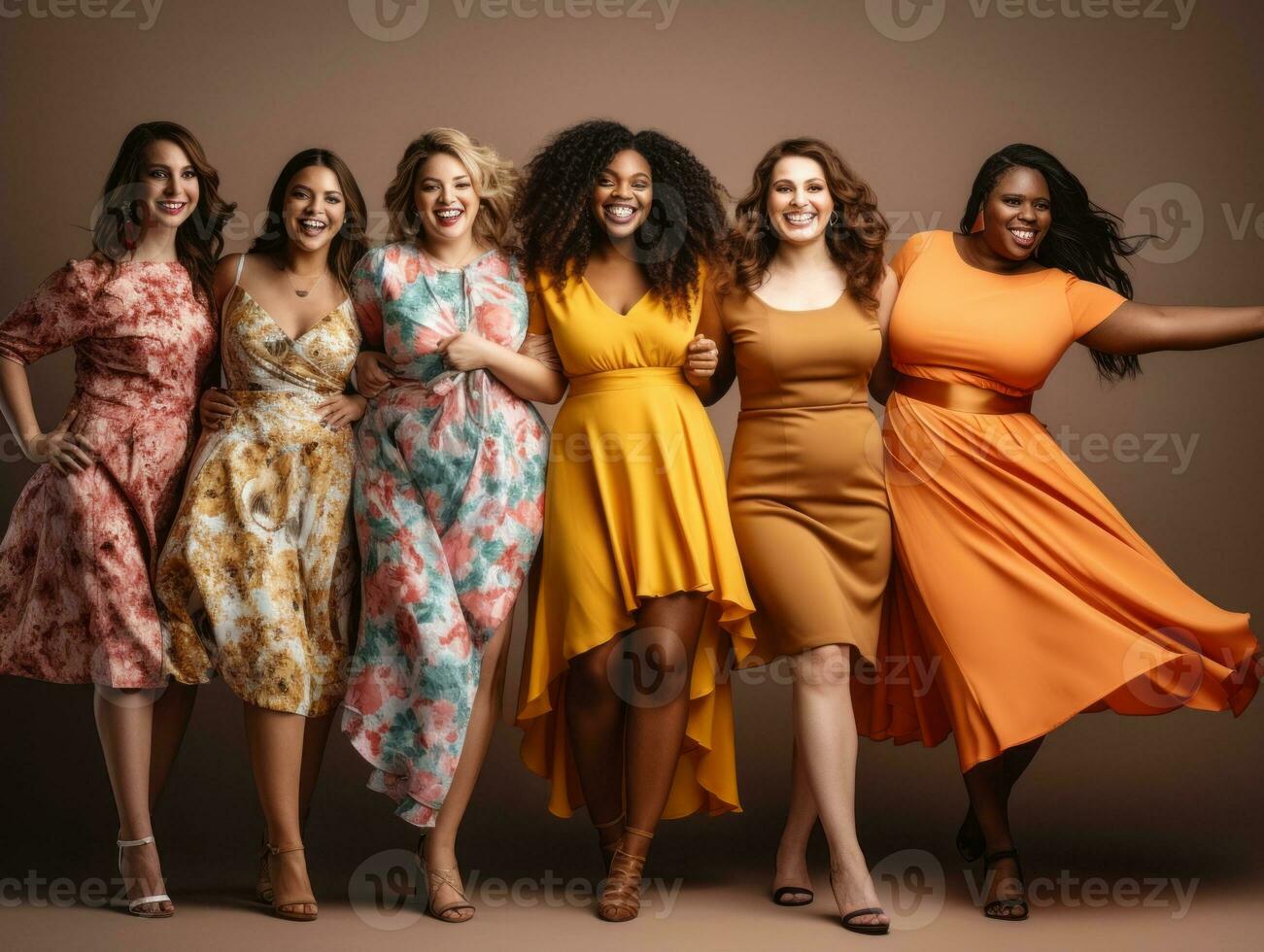 Celebrating the beauty of diverse body shapes and sizes AI Generative photo