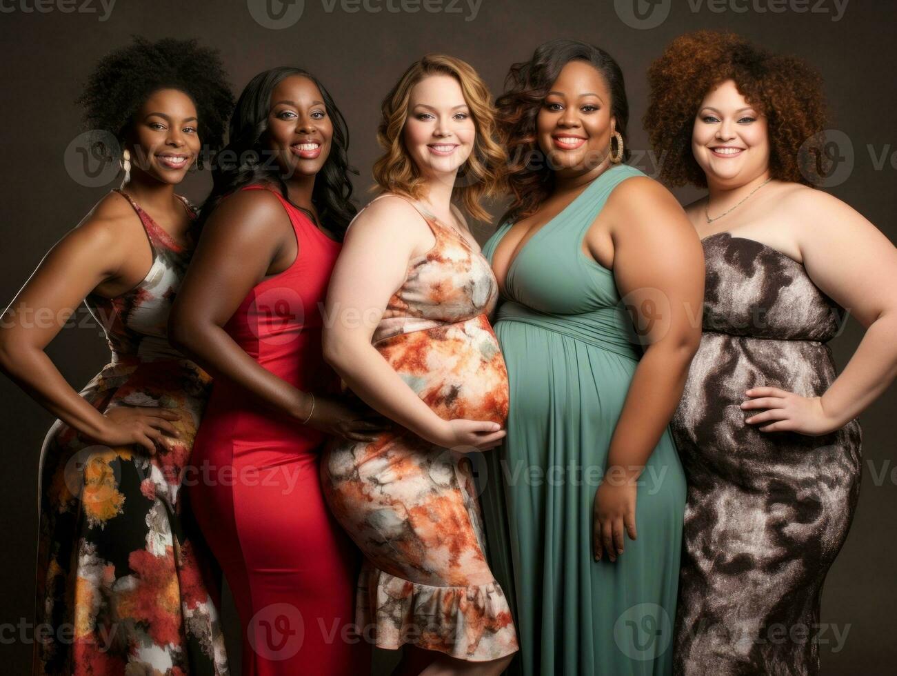 Celebrating the beauty of diverse body shapes and sizes AI Generative photo