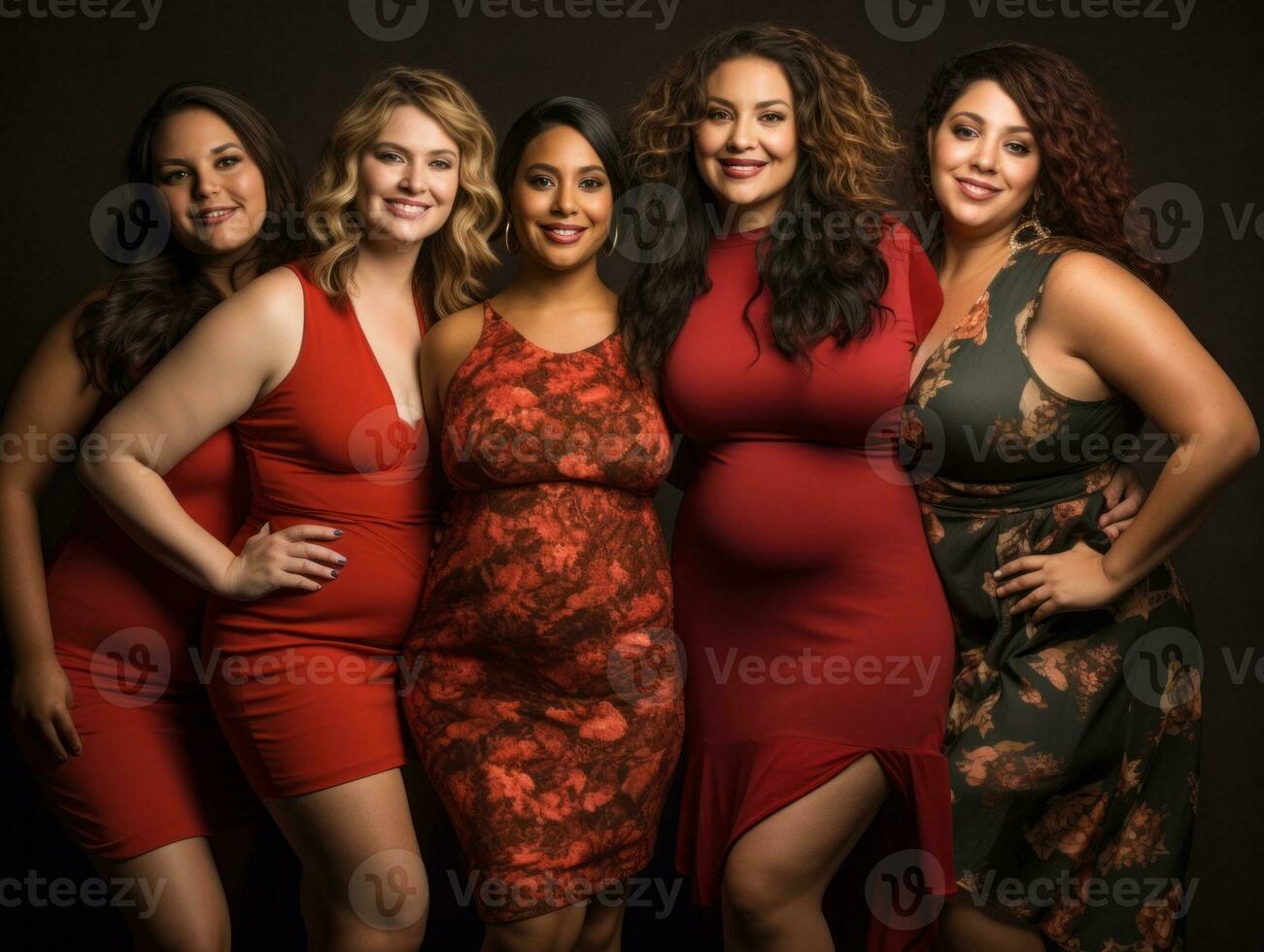 Celebrating the beauty of diverse body shapes and sizes AI Generative photo