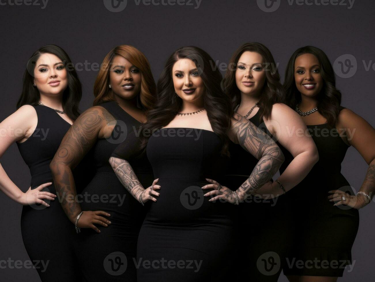 Celebrating the beauty of diverse body shapes and sizes AI Generative photo
