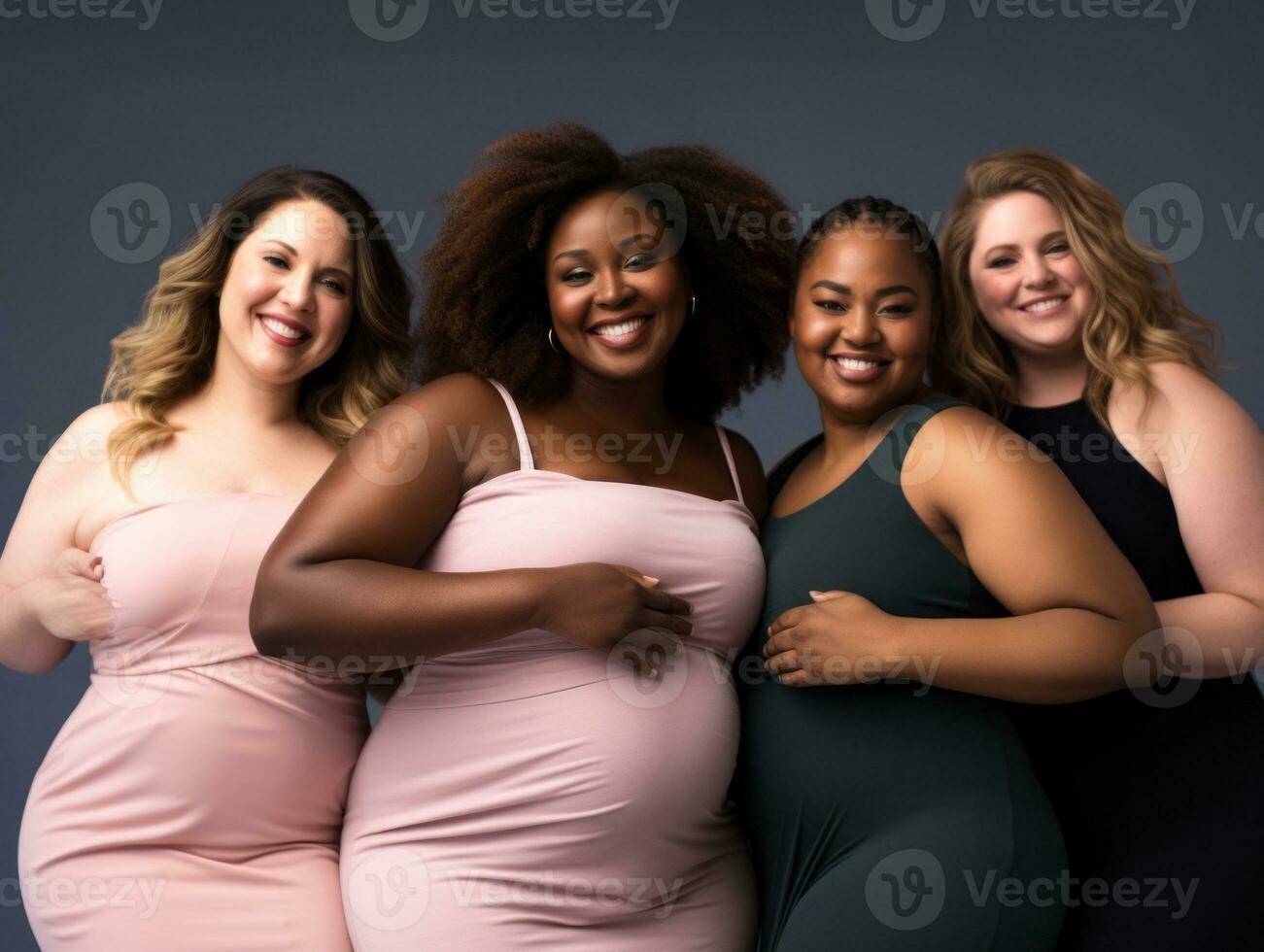 Celebrating the beauty of diverse body shapes and sizes AI Generative photo