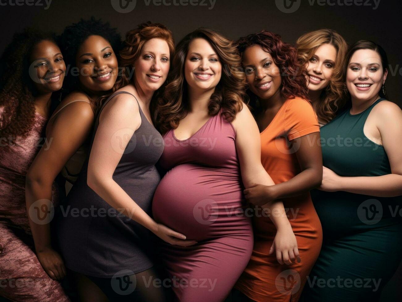 Celebrating the beauty of diverse body shapes and sizes AI Generative photo