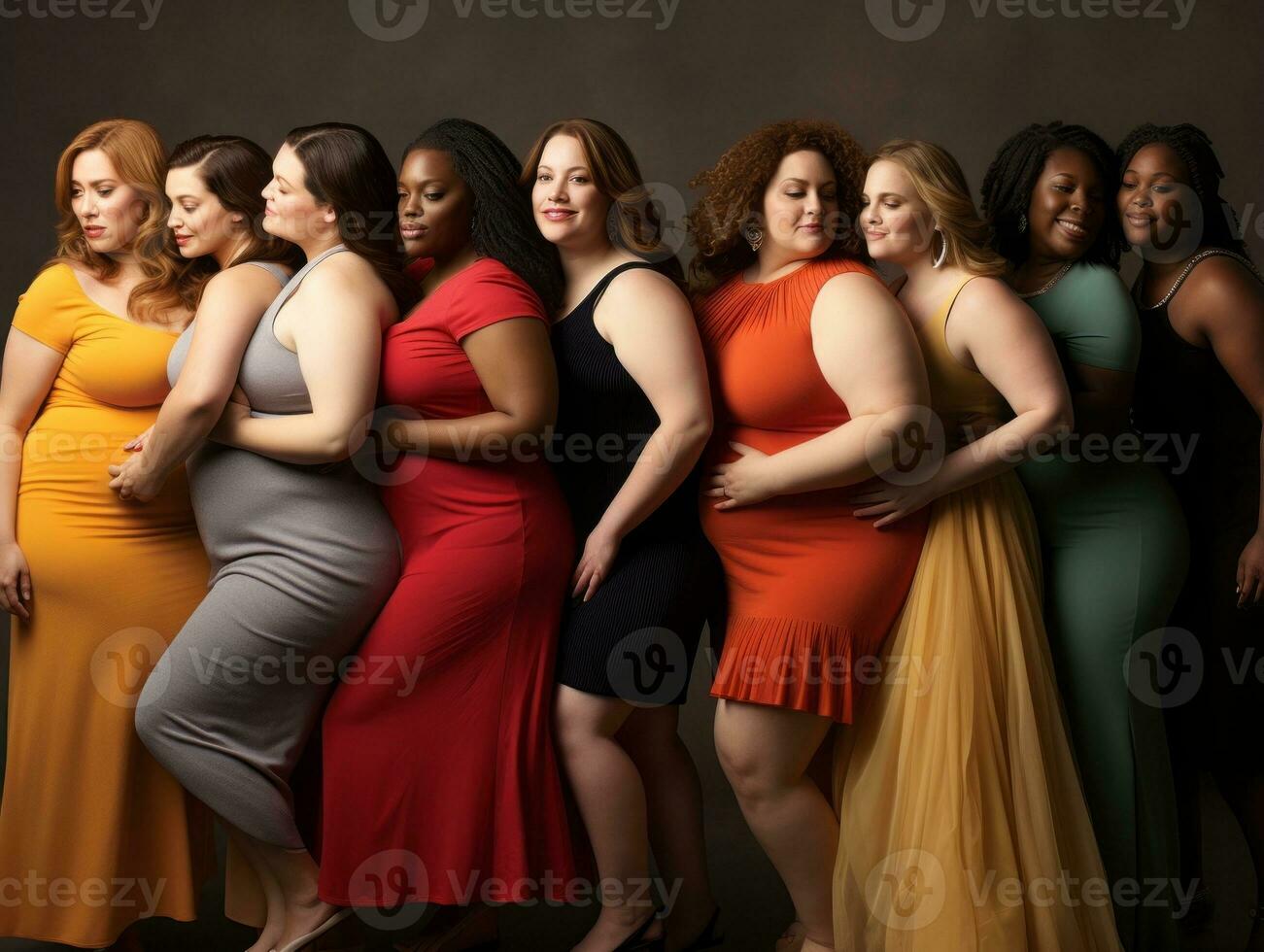 Celebrating the beauty of diverse body shapes and sizes AI Generative photo