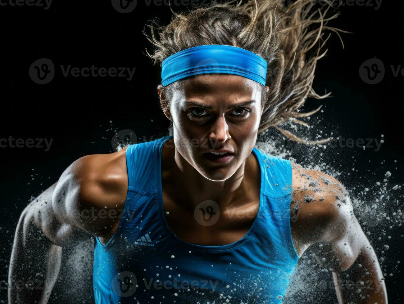 Dynamic Photograph of Female athlete AI Generative photo