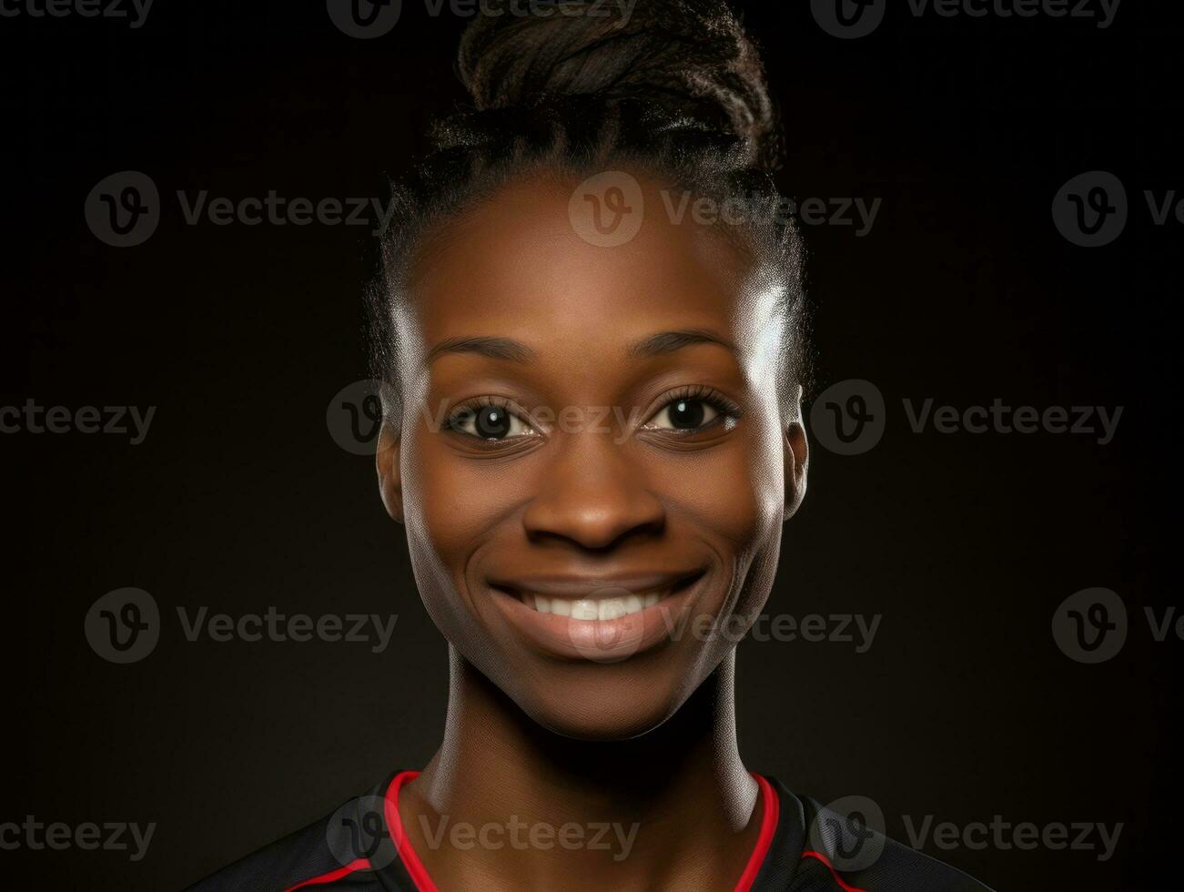 Dynamic Photograph of Female athlete AI Generative photo