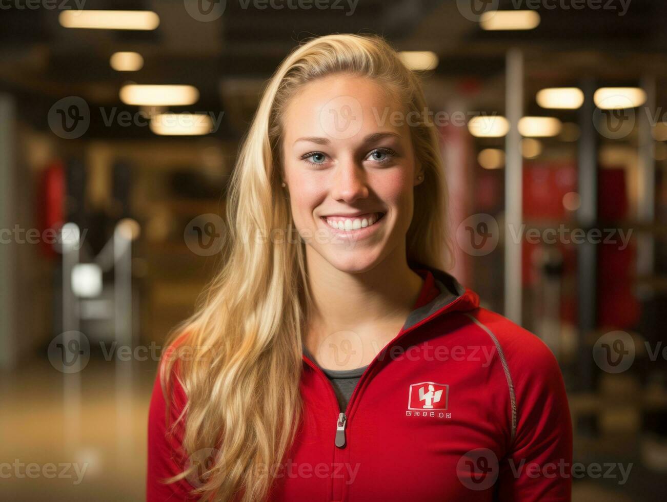 Dynamic Photograph of Female athlete AI Generative photo