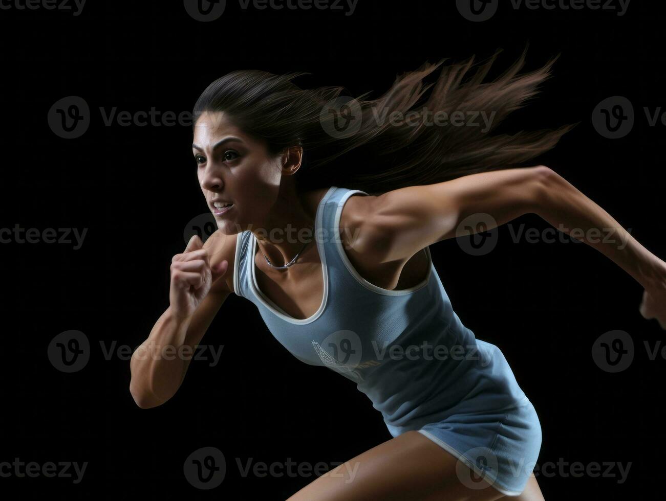 Dynamic Photograph of Female athlete AI Generative photo