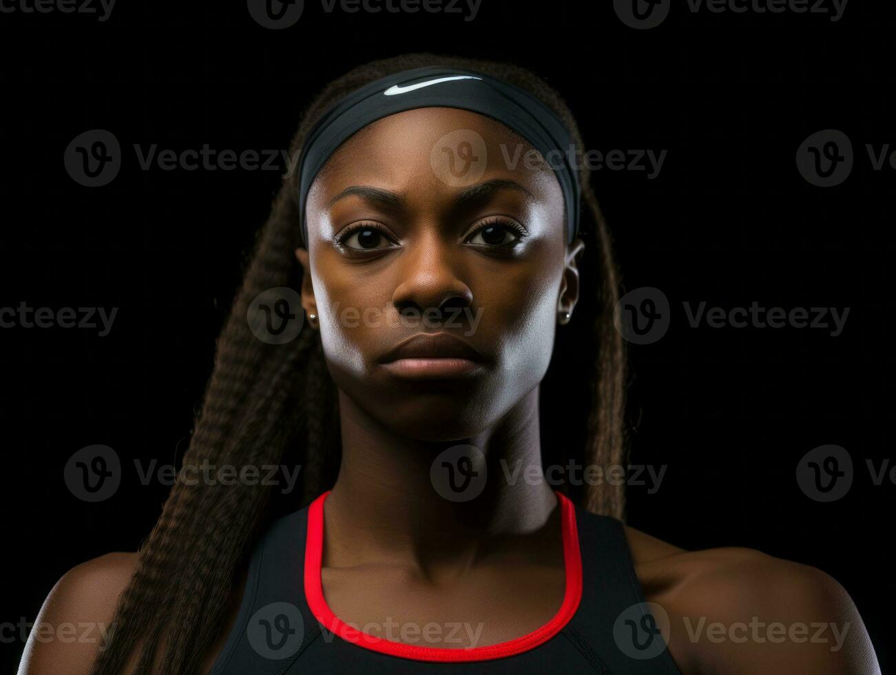 Dynamic Photograph of Female athlete AI Generative photo