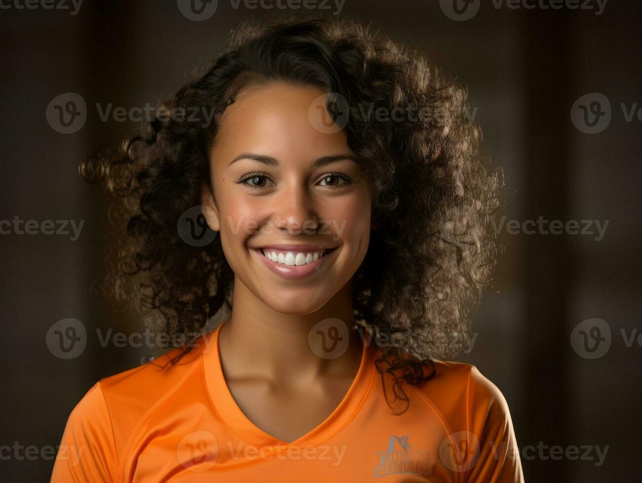 Dynamic Photograph of Female athlete AI Generative photo