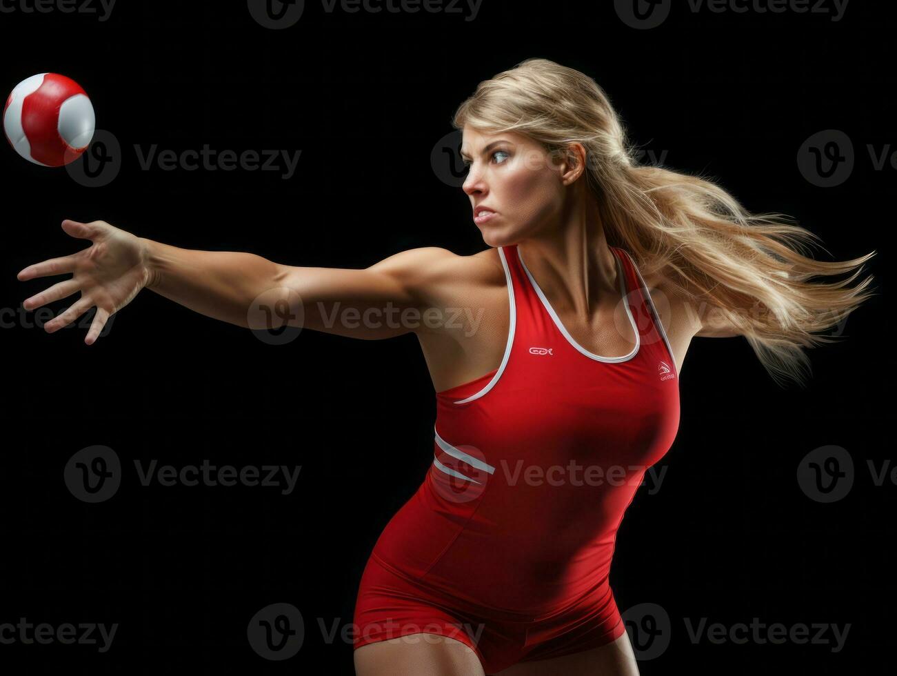 Dynamic Photograph of Female athlete AI Generative photo