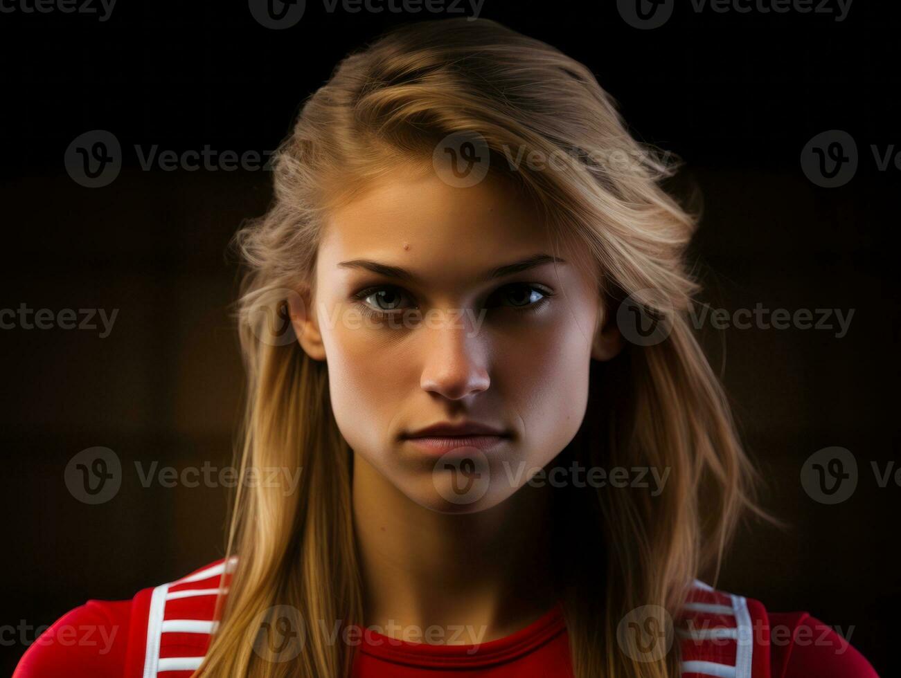 Dynamic Photograph of Female athlete AI Generative photo