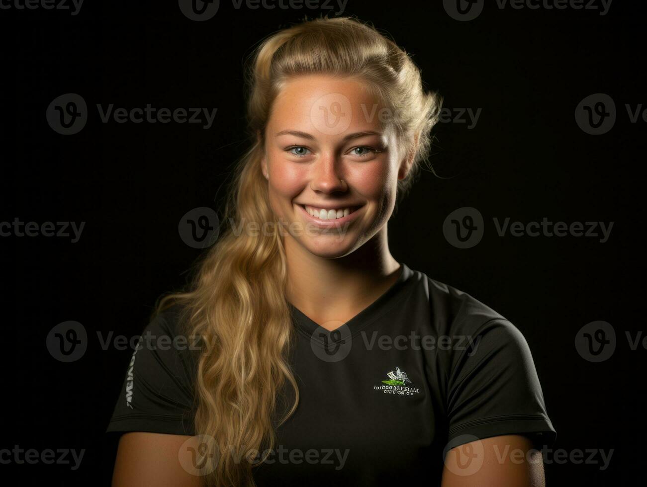 Dynamic Photograph of Female athlete AI Generative photo