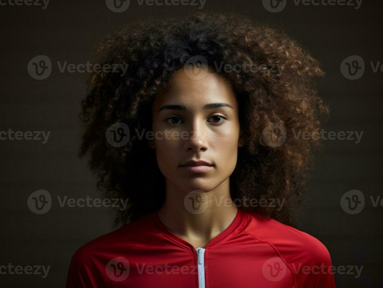 Dynamic Photograph of Female athlete AI Generative photo