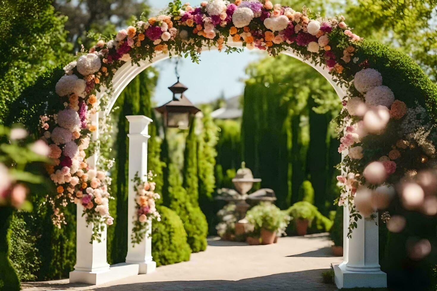 Wedding Flower Arch Stock Photos, Images and Backgrounds for Free Download