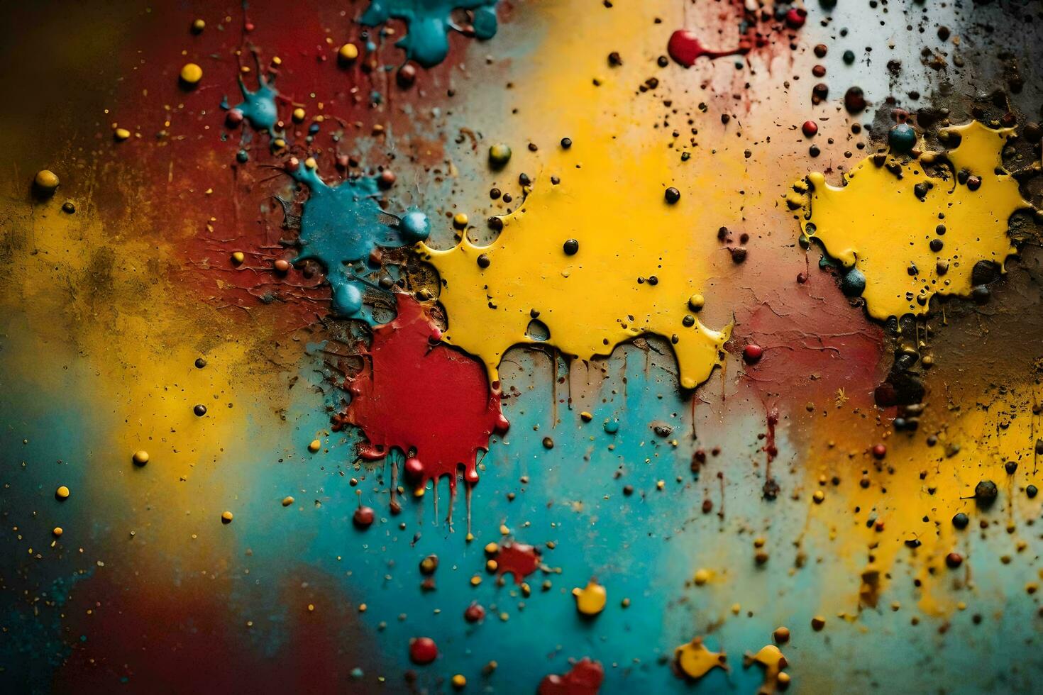 abstract background with paint splatters. AI-Generated photo