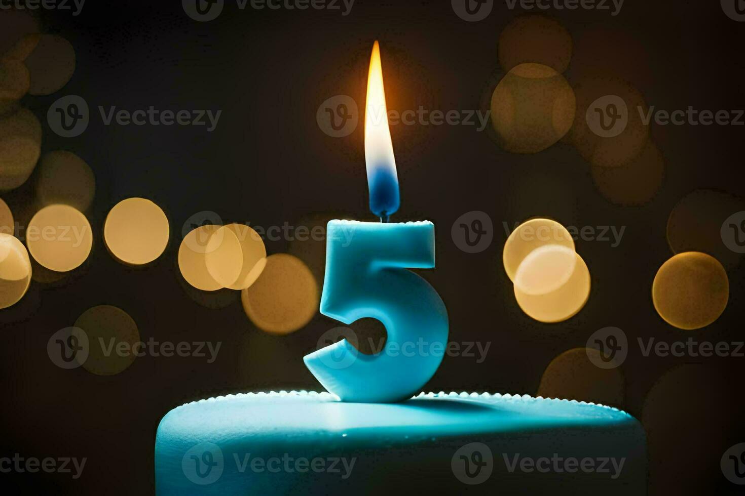 birthday cake with a candle. AI-Generated photo