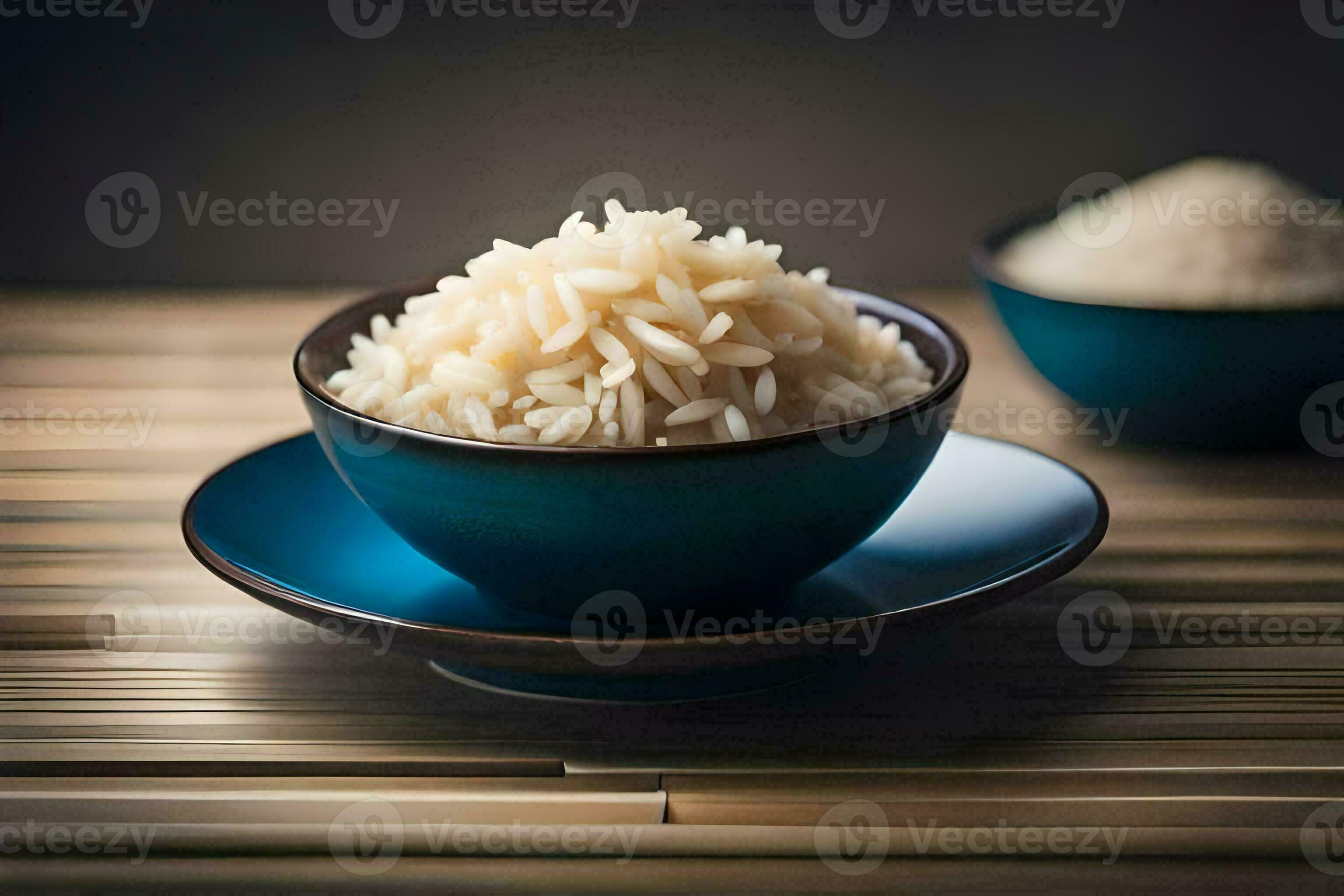 a bowl of rice and a bowl of rice. AIGenerated 30067179 Stock Photo at