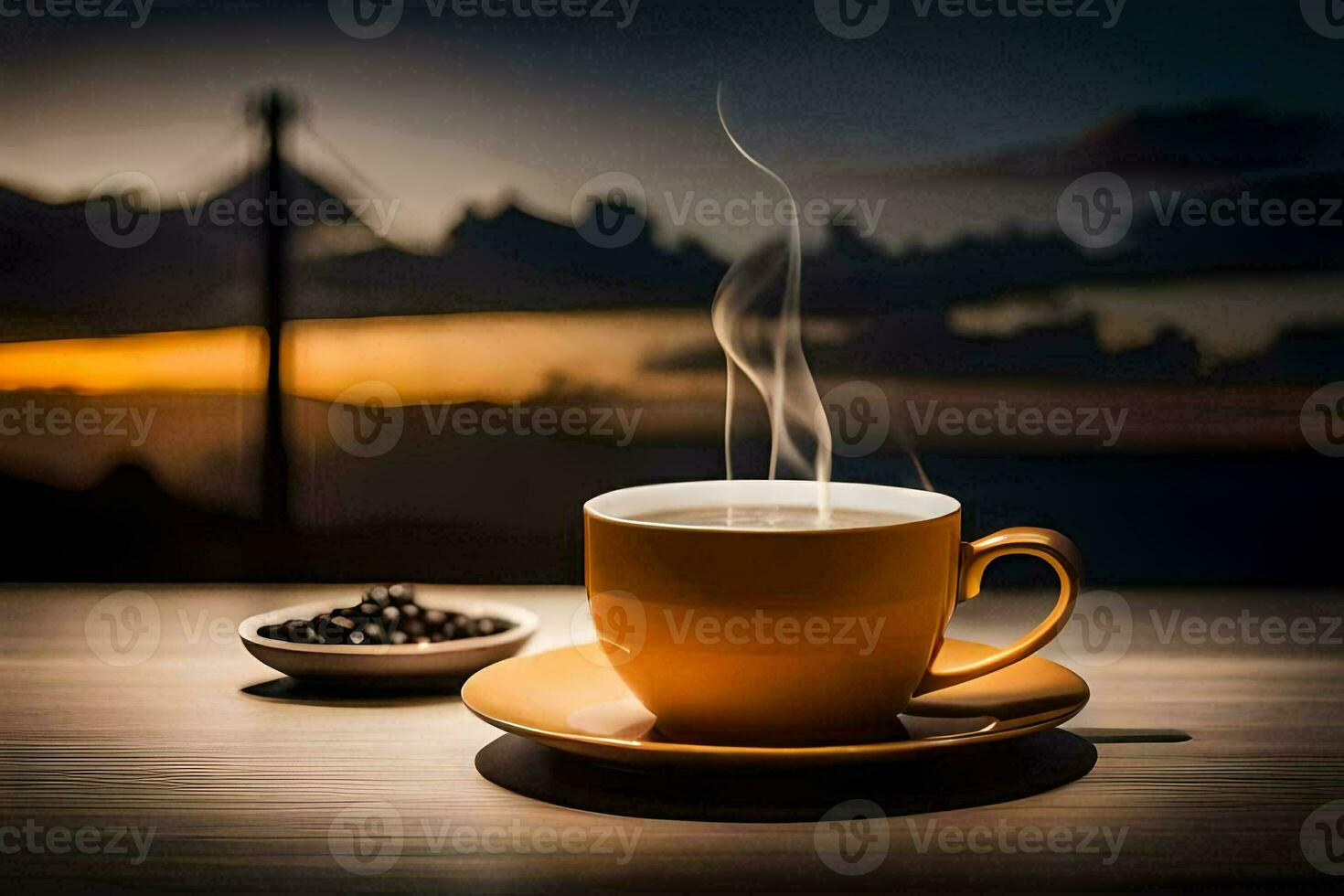 coffee, the sky, sunrise, sunrise, sunrise, sunrise, sunrise, sunrise, sunrise. AI-Generated photo