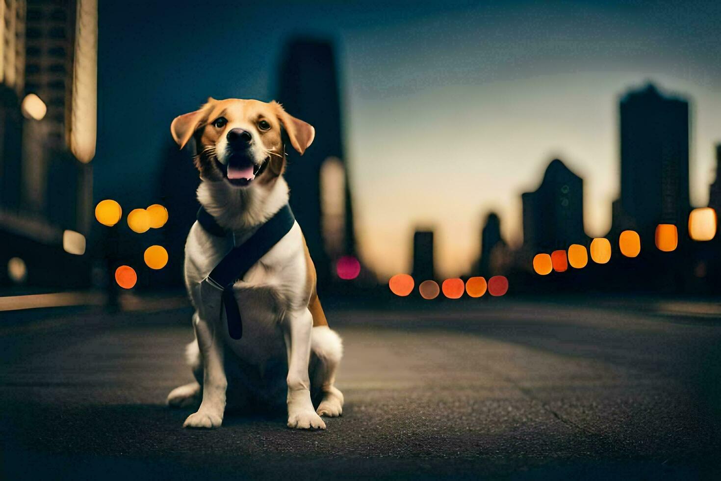 photo wallpaper dog, the city, chicago, person, the city, the city, the. AI-Generated