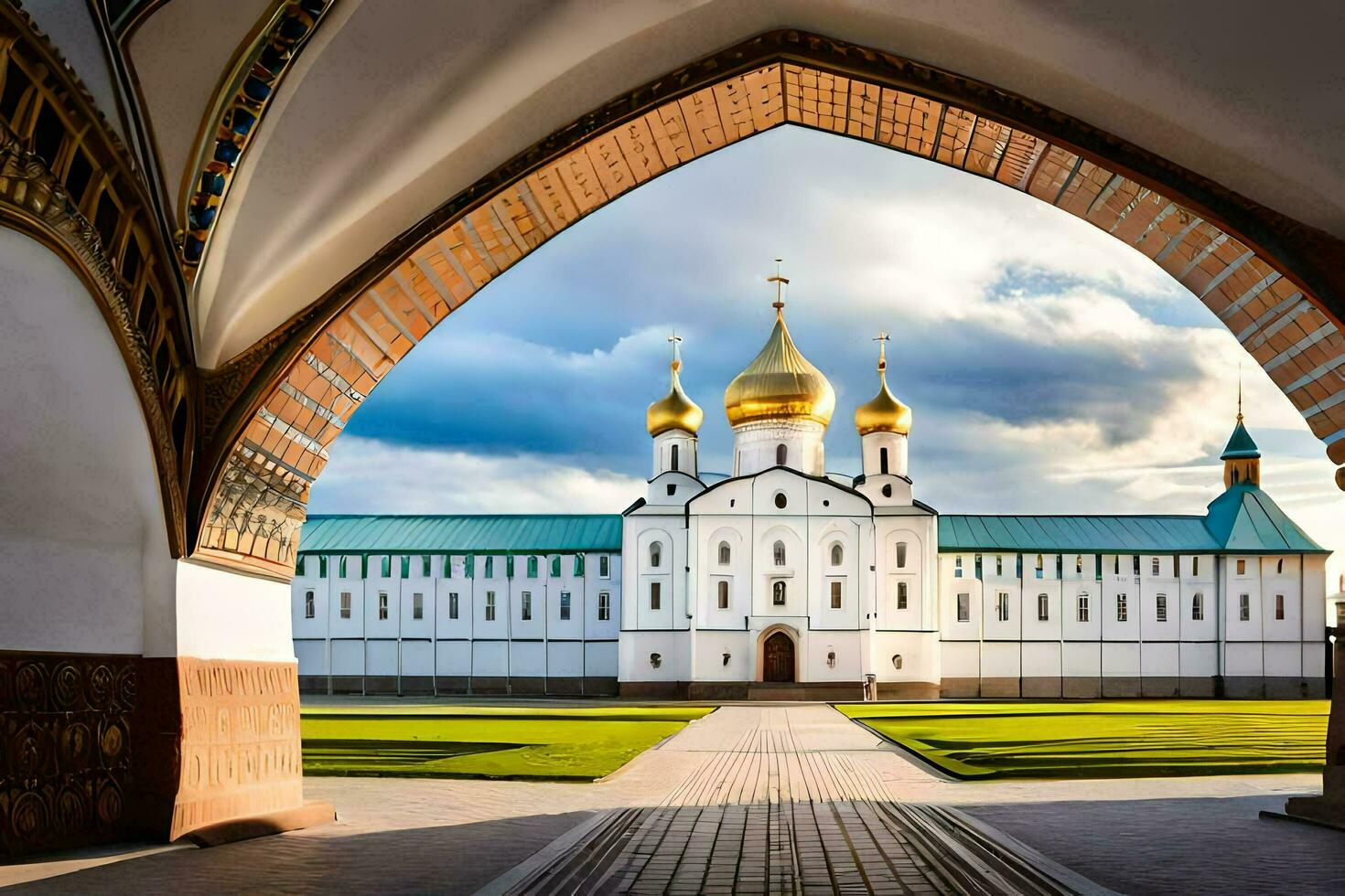 the cathedral of the holy cross in moscow. AI-Generated photo