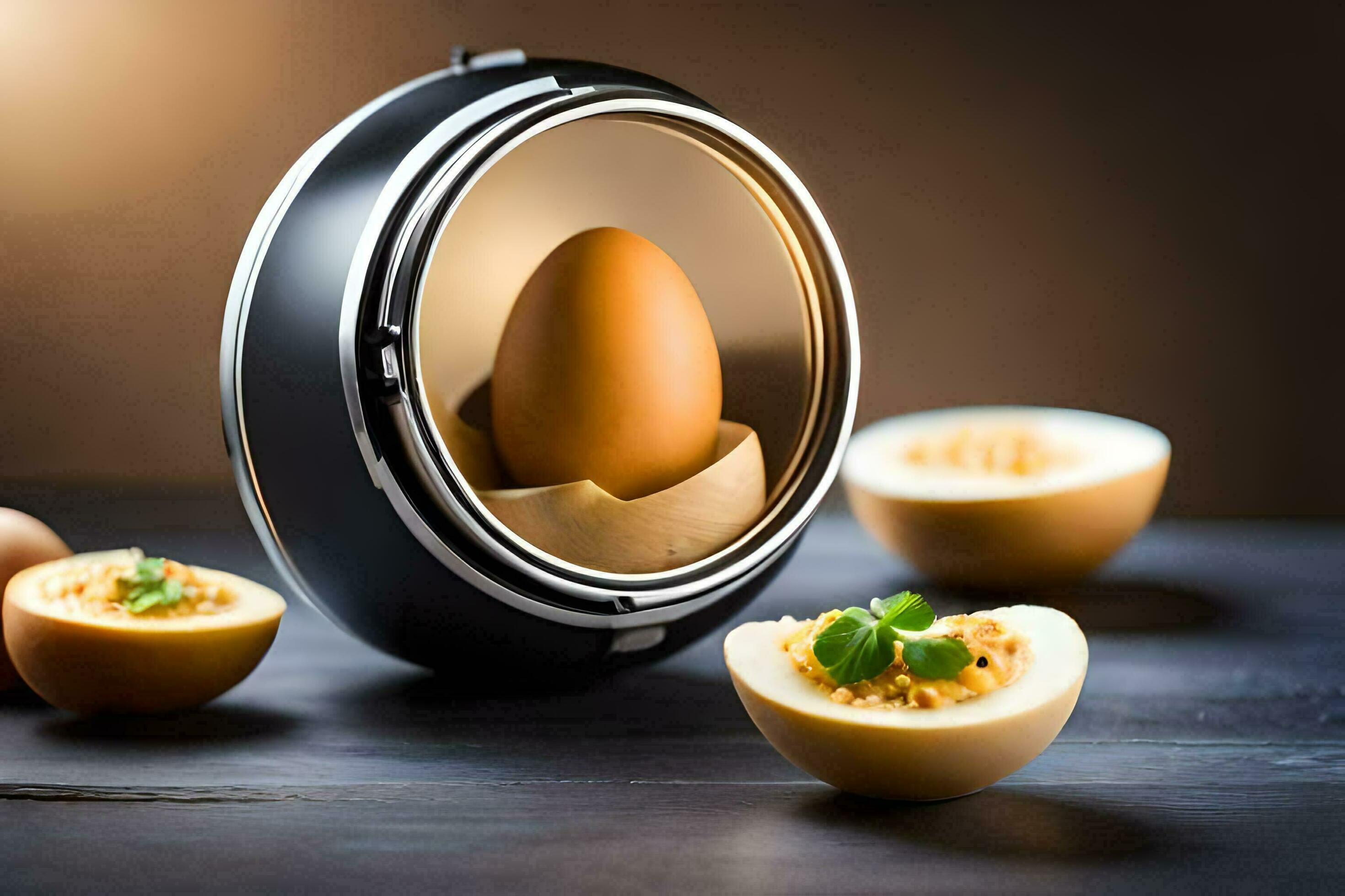 an egg in an egg cooker. AIGenerated 30113244 Stock Photo at Vecteezy