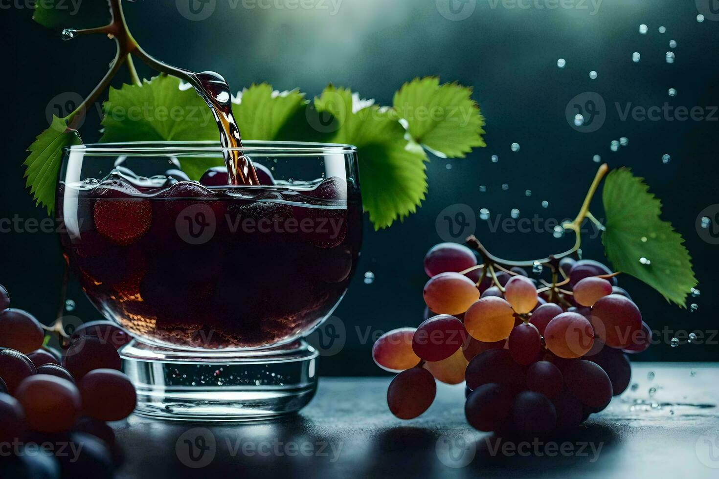 a glass of wine is being poured into a glass. AI-Generated photo