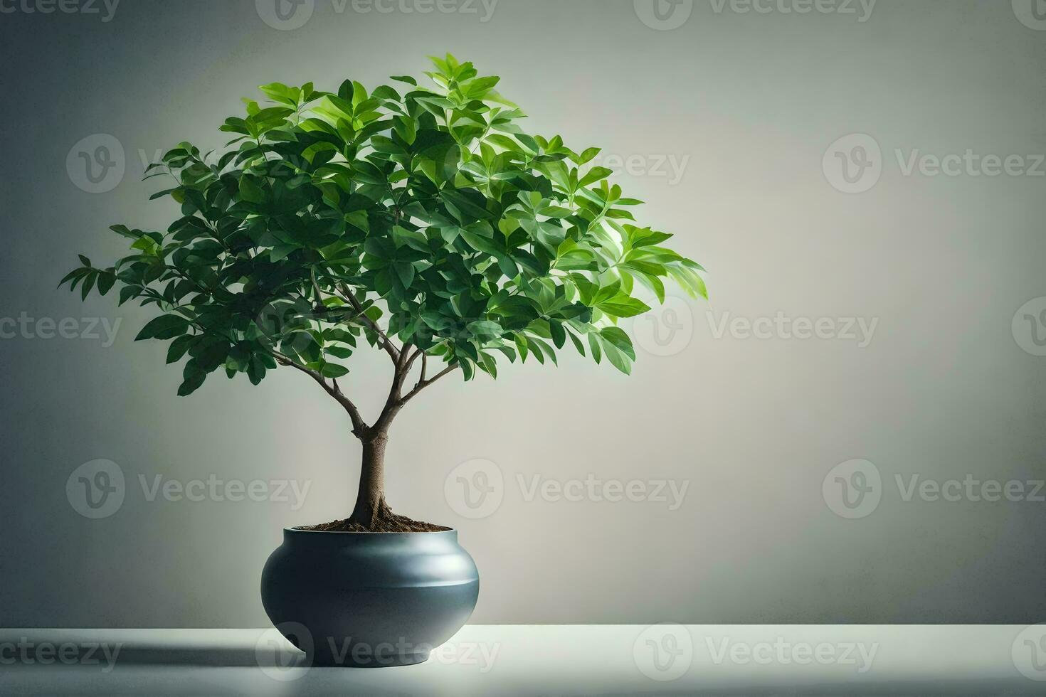 a potted plant on a table. AI-Generated photo