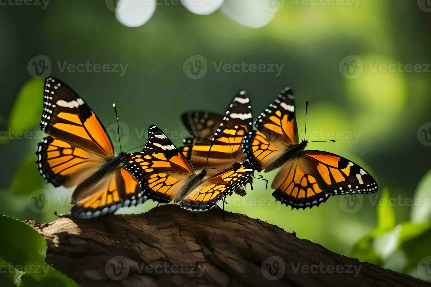 photo wallpaper the sky, nature, butterflies, the forest, the trees, the trees, the. AI-Generated
