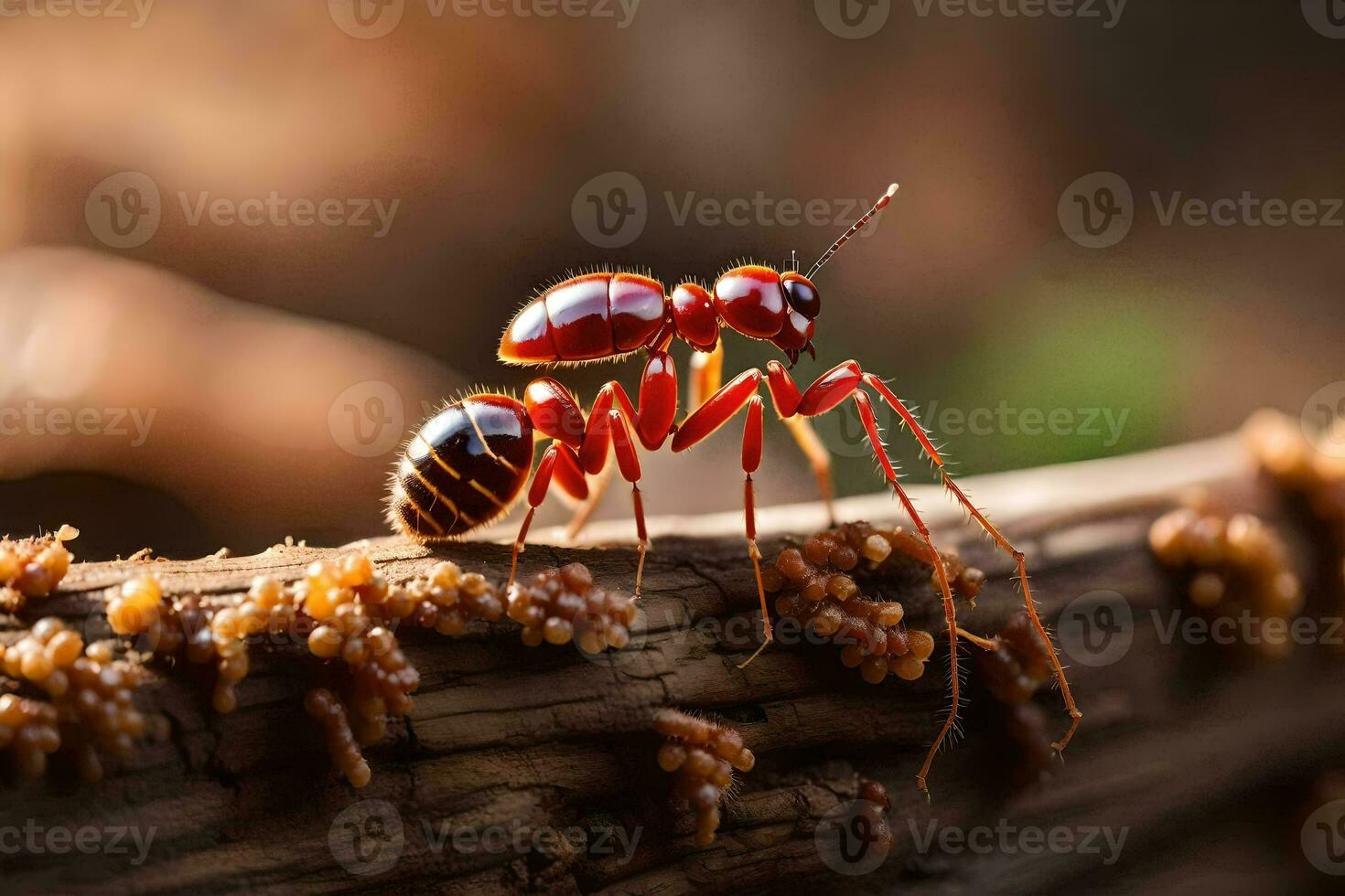 photo wallpaper the ant, bug, wood, woodpecker, wood, woodpecker,. AI-Generated