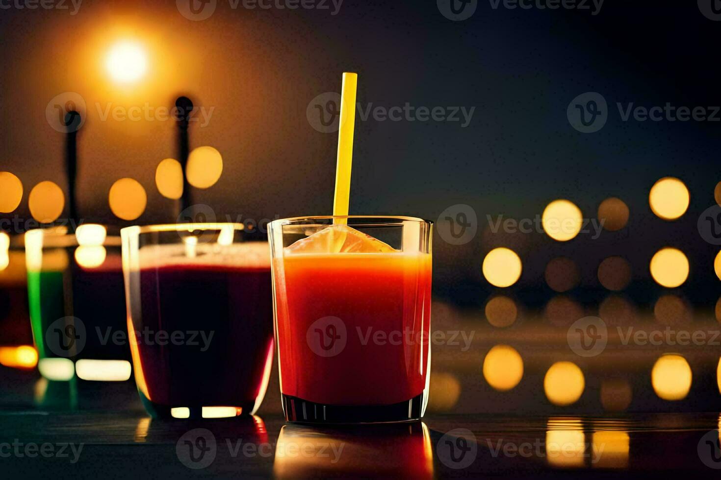 juice in the dark. AI-Generated photo