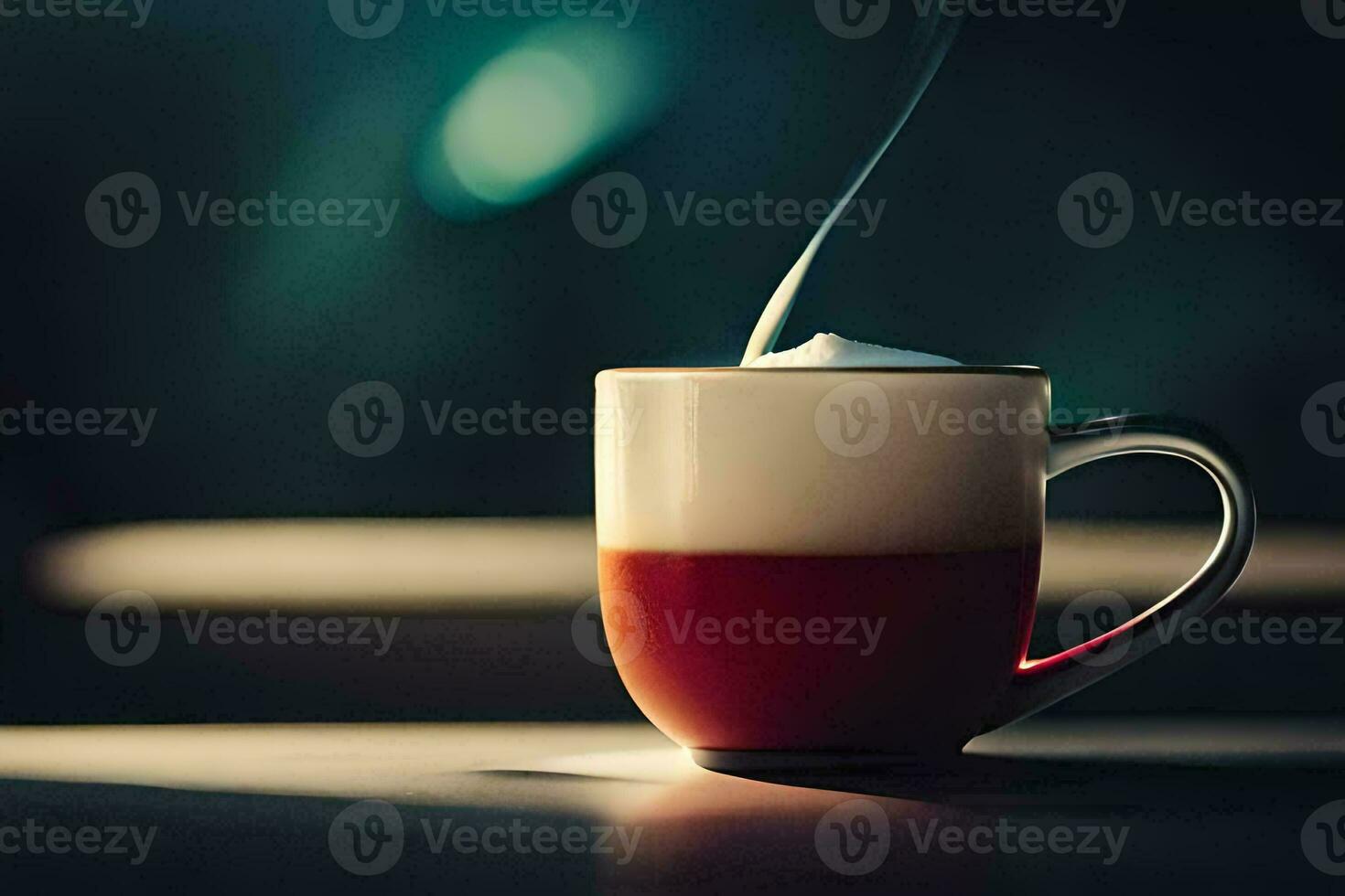 a cup of coffee with steam coming out of it. AI-Generated photo