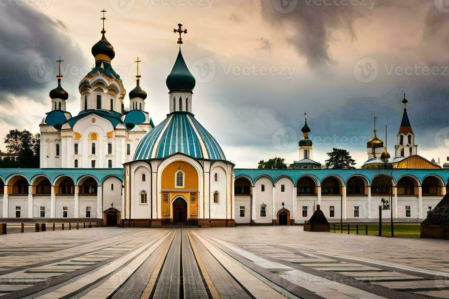 the cathedral of the holy cross in kiev. AI-Generated photo