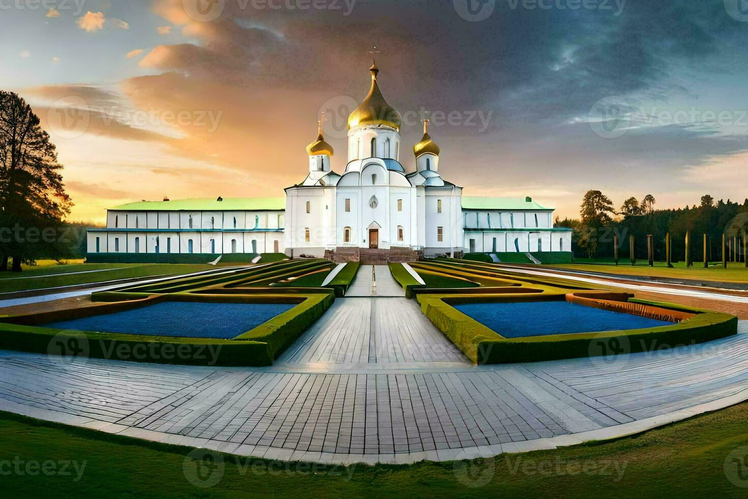 el catedral de el santo cruzar en Moscú, Rusia. generado por ai foto