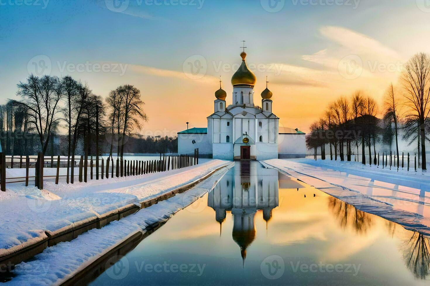 the church of the holy cross in moscow, russia. AI-Generated photo
