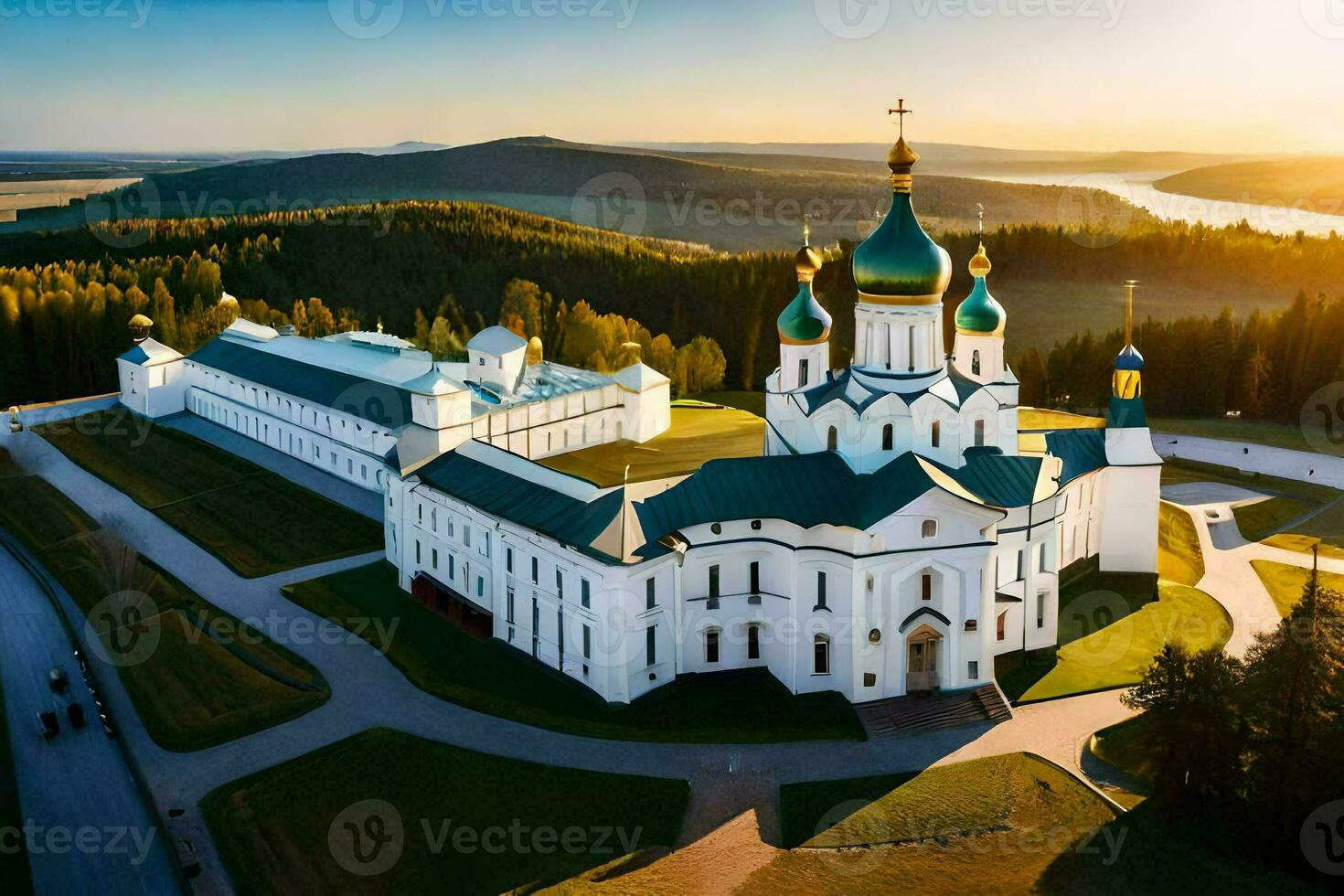 the church of the holy cross in the sun. AI-Generated photo
